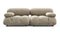 Bellini Sofa - Mario Bellini Two Seater Sofa, Beige Gray Chenille