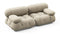 Bellini Sofa - Mario Bellini Two Seater Sofa, Beige Gray Chenille