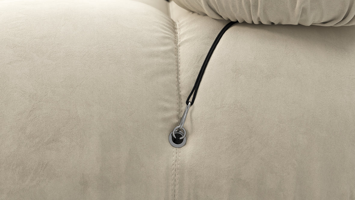 Bellini Sofa - Mario Bellini Two Seater Sofa, Eggshell Vegan Suede