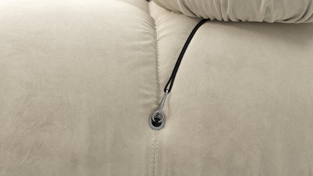 Bellini Sofa - Mario Bellini Two Seater Sofa, Eggshell Vegan Suede