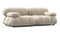 Bellini Sofa - Mario Bellini Two Seater Sofa, Eggshell Vegan Suede