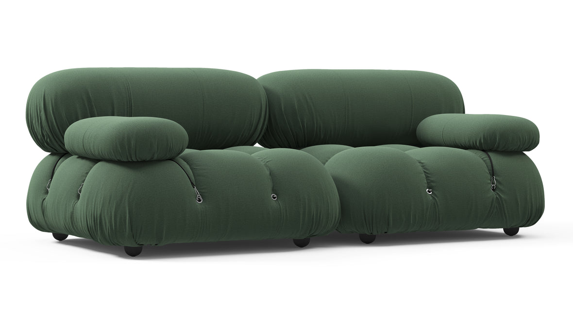 Bellini Sofa - Mario Bellini Two Seater Sofa, Evergreen Brushed Weave