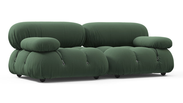 Bellini Sofa - Mario Bellini Two Seater Sofa, Evergreen Brushed Weave
