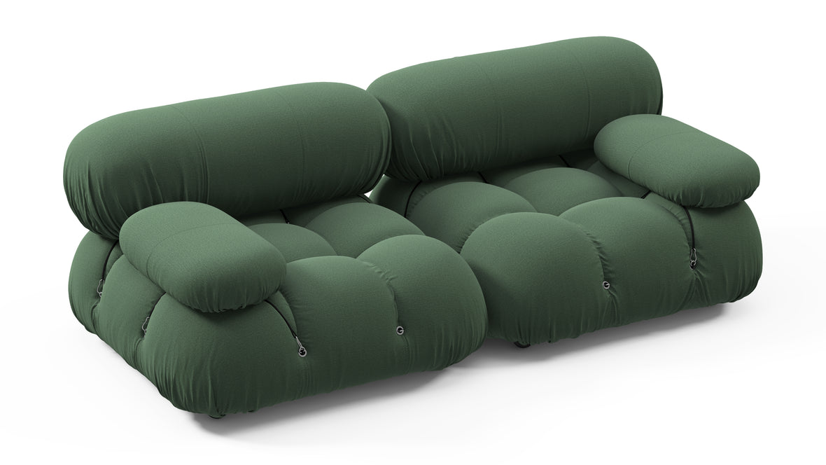 Bellini Sofa - Mario Bellini Two Seater Sofa, Evergreen Brushed Weave