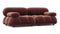 Bellini Sofa - Mario Bellini Two Seater Sofa, Maroon Velvet
