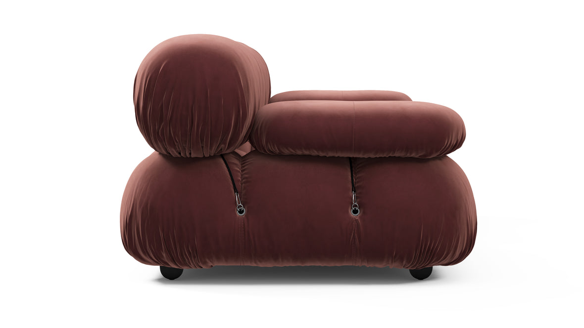 Bellini Sofa - Mario Bellini Two Seater Sofa, Maroon Velvet