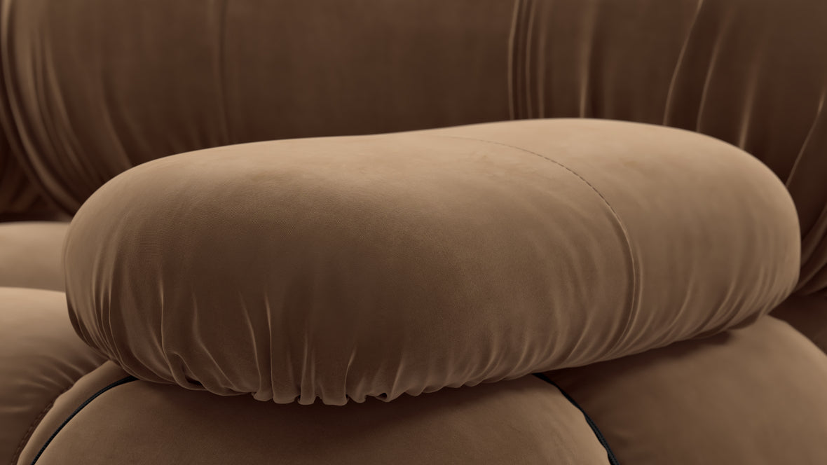 Bellini Sofa - Mario Bellini Two Seater Sofa, Mocha Velvet