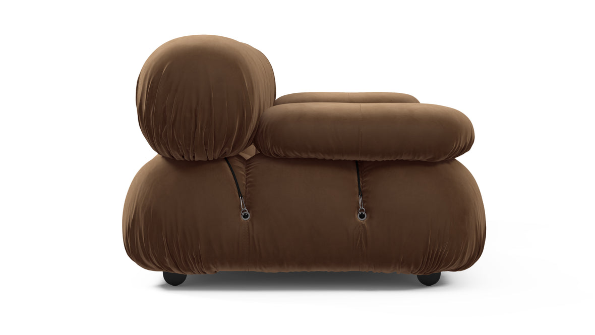 Bellini Sofa - Mario Bellini Two Seater Sofa, Mocha Velvet