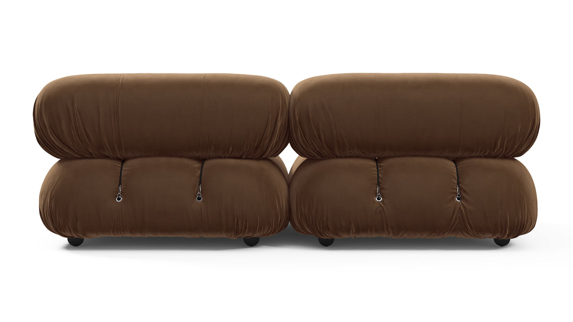 Bellini Sofa - Mario Bellini Two Seater Sofa, Mocha Velvet