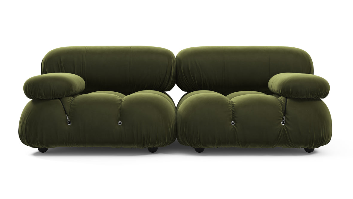 Bellini Sofa - Mario Bellini Two Seater Sofa, Thyme Luxe Velvet