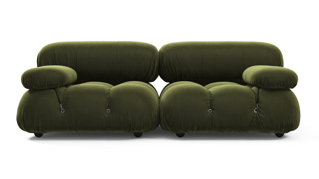 Bellini Sofa - Mario Bellini Two Seater Sofa, Thyme Luxe Velvet