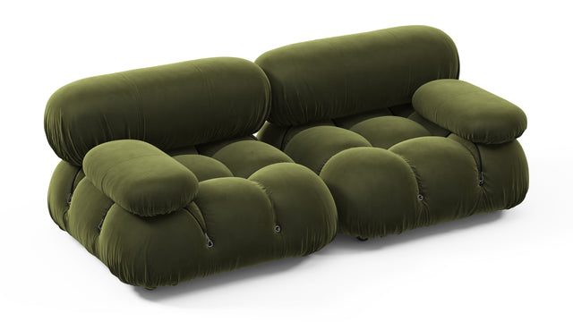 Bellini Sofa - Mario Bellini Two Seater Sofa, Thyme Luxe Velvet