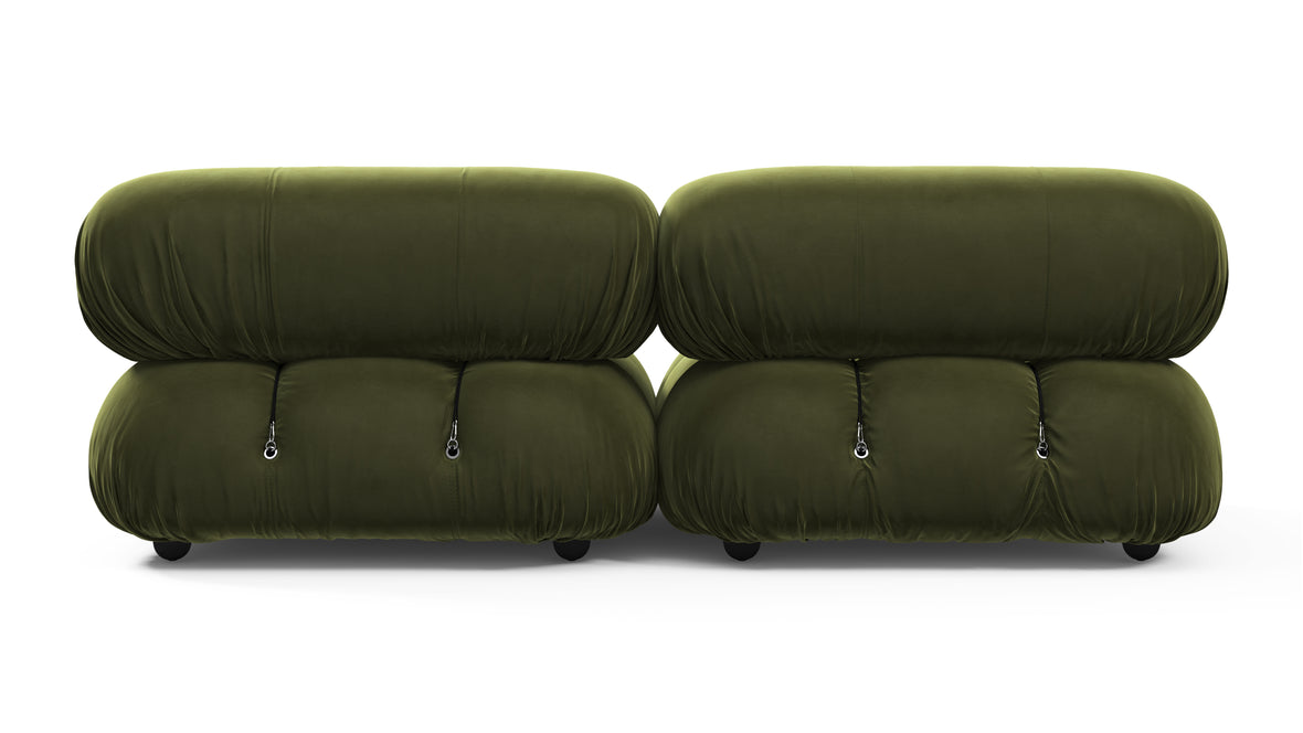 Bellini Sofa - Mario Bellini Two Seater Sofa, Thyme Luxe Velvet