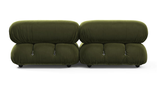 Bellini Sofa - Mario Bellini Two Seater Sofa, Thyme Luxe Velvet