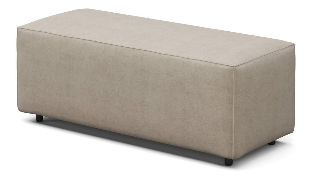 Extrasoft - Extrasoft Sectional Module, Large Armrest, Biscotti Brushed Weave
