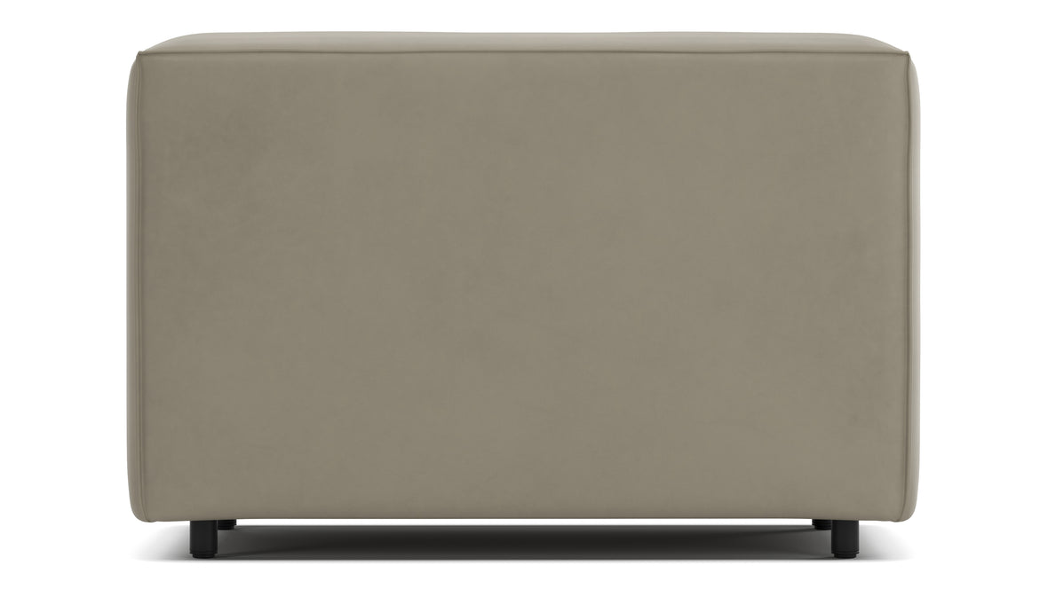 Extrasoft - Extrasoft Sectional Module, Small Backrest, Beige Gray Vegan Leather