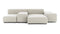 Extrasoft - Extrasoft Sectional Sofa, Combination 1, Left, Oatmeal Brushed Weave