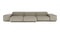 Extrasoft - Extrasoft Sectional Sofa, Three Seater Sofa, Right, Beige Gray Vegan Leather