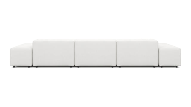 Extrasoft - Extrasoft Sectional Sofa, Three Seater Sofa, Right, White Linen