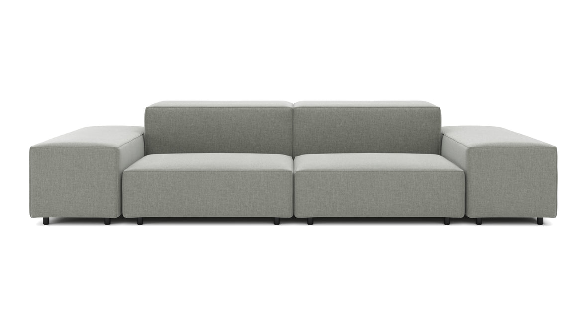Extrasoft - Extrasoft Sectional Sofa, Two Seater Sofa, Soft Gray Brushed Weave