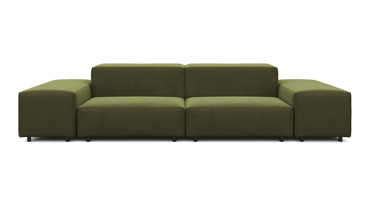 Extrasoft - Extrasoft Sectional Sofa, Two Seater Sofa, Spruce Luxe Velvet