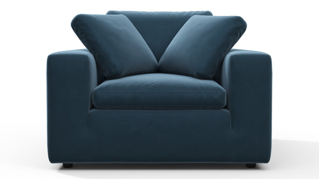 Sky - Sky Armchair, Prussian Blue Luxe Velvet