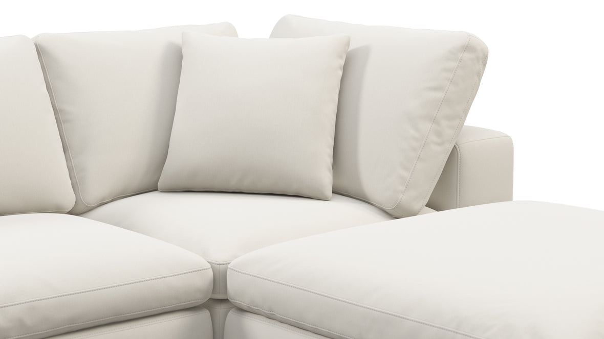 Sky - Sky Sectional Sofa, Double Chaise, Oatmeal Brushed Weave