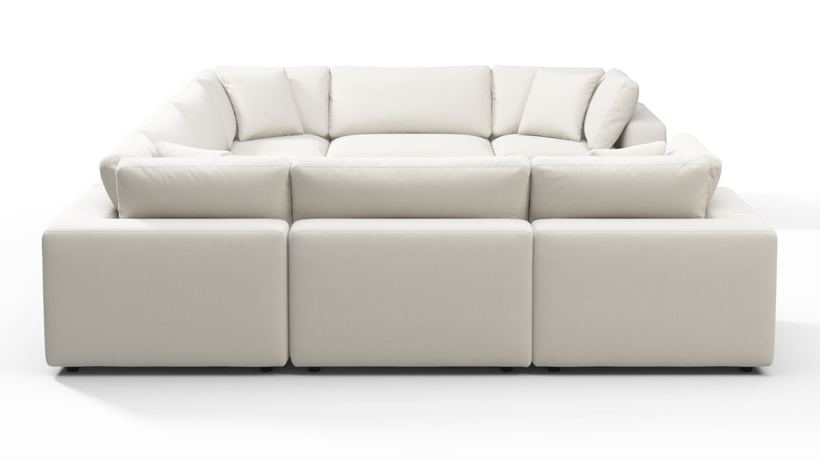Sky - Sky Sectional Sofa, Eight Seater, Oatmeal Brushed Weave