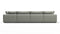 Sky - Sky Sectional Sofa, Four Seater, Soft Gray Brushed Weave
