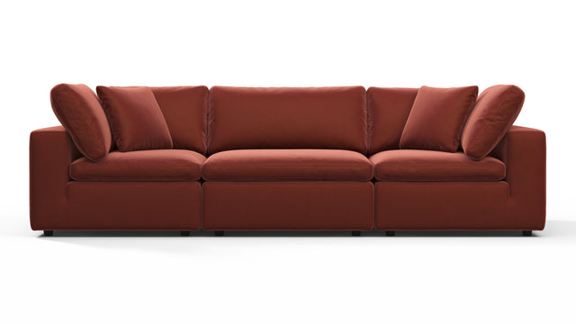 Sky - Sky Sectional Sofa, Three Seater, Cinnamon Velvet