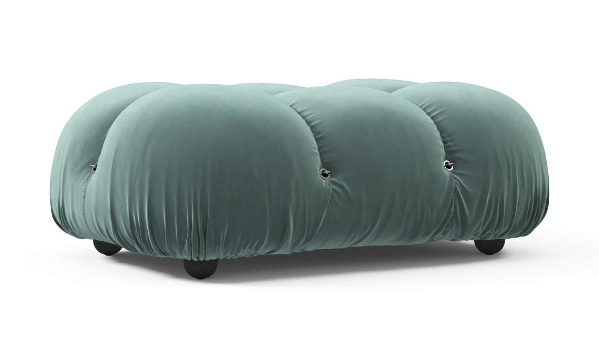 Bellini Ottoman - Mario Bellini Ottoman, Jadeite Luxe Velvet