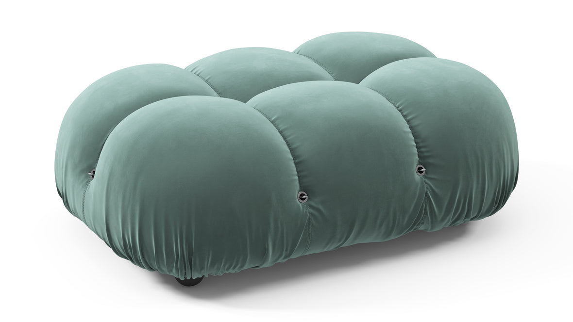 Bellini Ottoman - Mario Bellini Ottoman, Jadeite Luxe Velvet