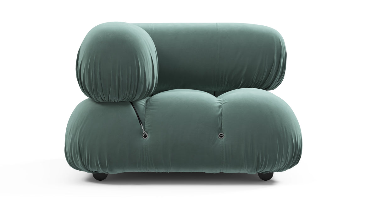 Bellini Module - Mario Bellini Module, Left Corner, Jadeite Luxe Velvet