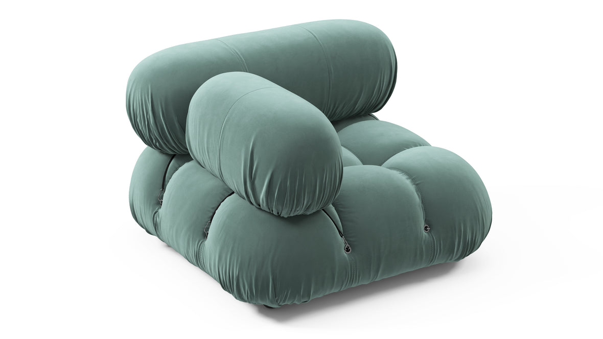 Bellini Module - Mario Bellini Module, Left Corner, Jadeite Luxe Velvet