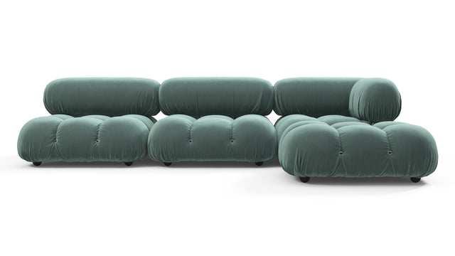 Bellini Sectional - Mario Bellini Sectional, Right Chaise, Jadeite Luxe Velvet