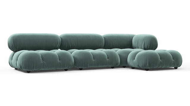 Bellini Sectional - Mario Bellini Sectional, Right Chaise, Jadeite Luxe Velvet