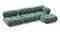 Bellini Sectional - Mario Bellini Sectional, Right Chaise, Jadeite Luxe Velvet