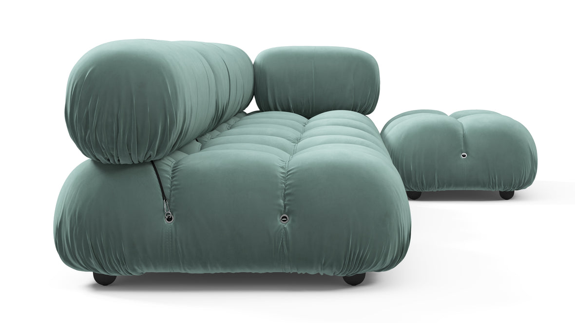 Bellini Sectional - Mario Bellini Sectional, Right Chaise, Jadeite Luxe Velvet