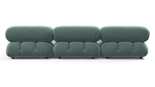Bellini Sectional - Mario Bellini Sectional, Right Chaise, Jadeite Luxe Velvet