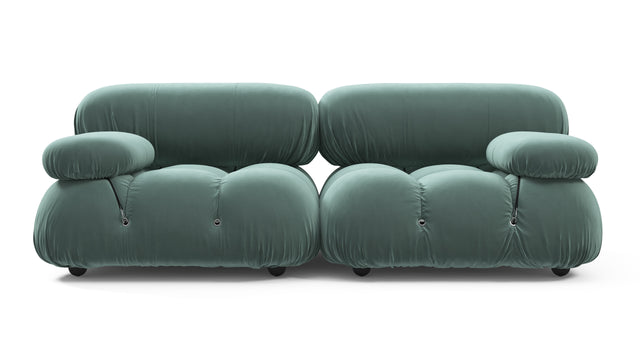 Bellini Sofa - Mario Bellini Two Seater Sofa, Jadeite Luxe Velvet