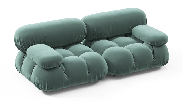 Bellini Sofa - Mario Bellini Two Seater Sofa, Jadeite Luxe Velvet