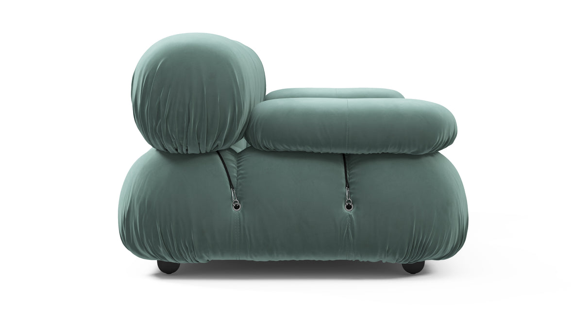 Bellini Sofa - Mario Bellini Two Seater Sofa, Jadeite Luxe Velvet