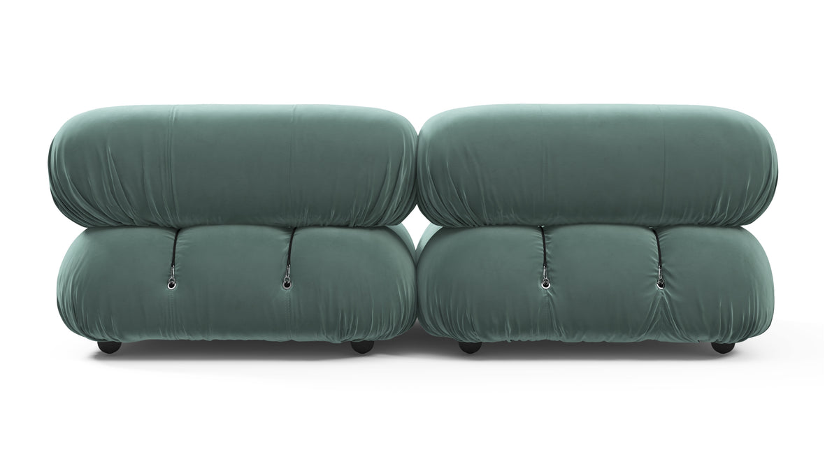 Bellini Sofa - Mario Bellini Two Seater Sofa, Jadeite Luxe Velvet