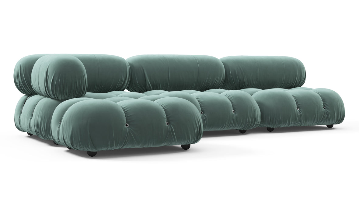 Bellini Sectional - Mario Bellini Sectional, Left Chaise, Jadeite Luxe Velvet