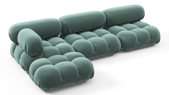Bellini Sectional - Mario Bellini Sectional, Left Chaise, Jadeite Luxe Velvet