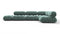 Bellini Sectional - Mario Bellini Sectional, Right Corner, Jadeite Luxe Velvet