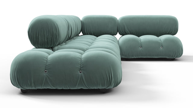 Bellini Sectional - Mario Bellini Sectional, Right Corner, Jadeite Luxe Velvet