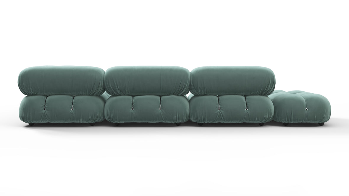 Bellini Sectional - Mario Bellini Sectional, Right Corner, Jadeite Luxe Velvet