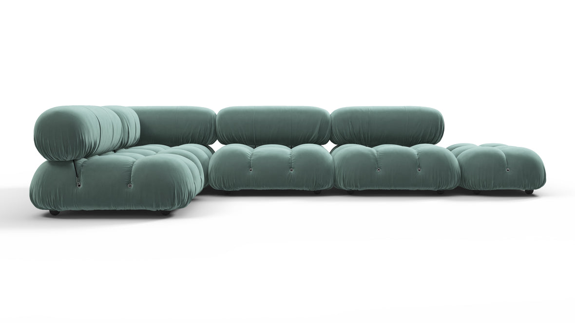 Bellini Sectional - Mario Bellini Sectional, Left Corner, Jadeite Luxe Velvet