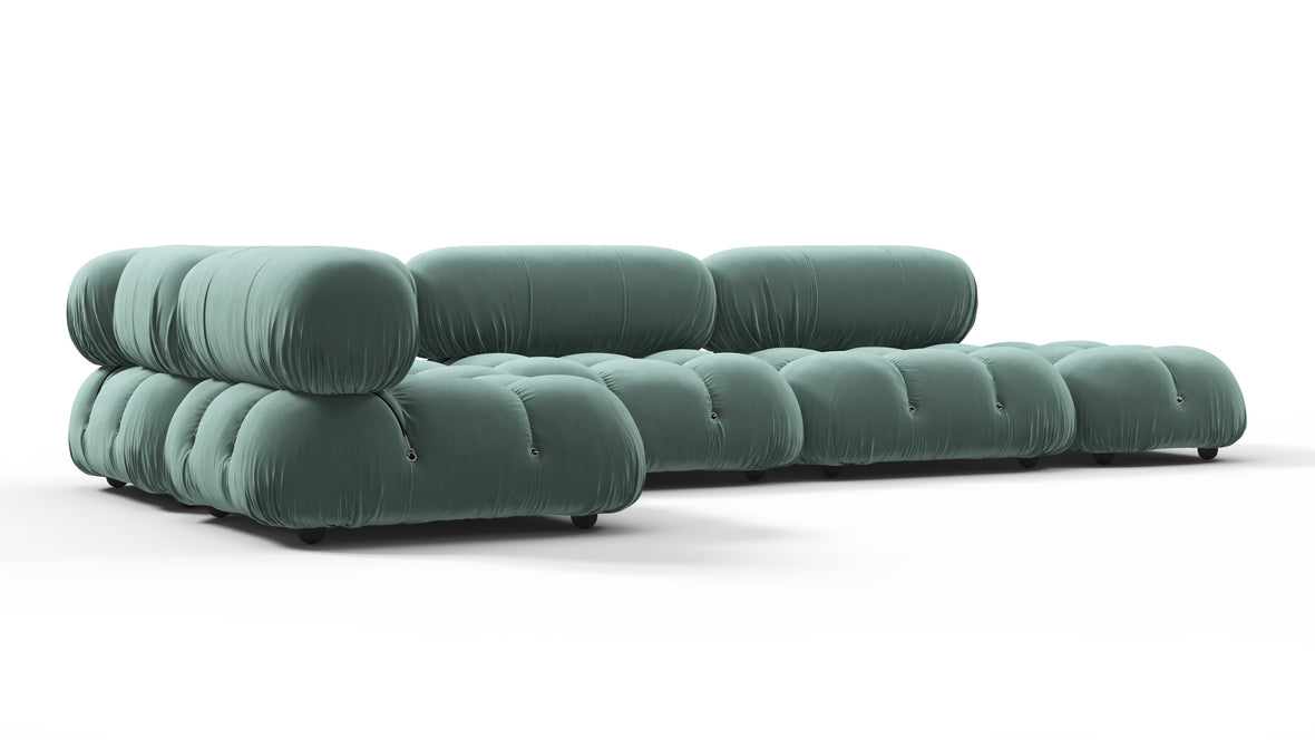 Bellini Sectional - Mario Bellini Sectional, Left Corner, Jadeite Luxe Velvet